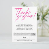 ビジネスモダンディスカウントボールペンホットピンク サンキューカード (スタンド正面)