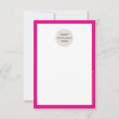 ビジネスモダンディスカウントボールペンホットピンク サンキューカード (裏面)