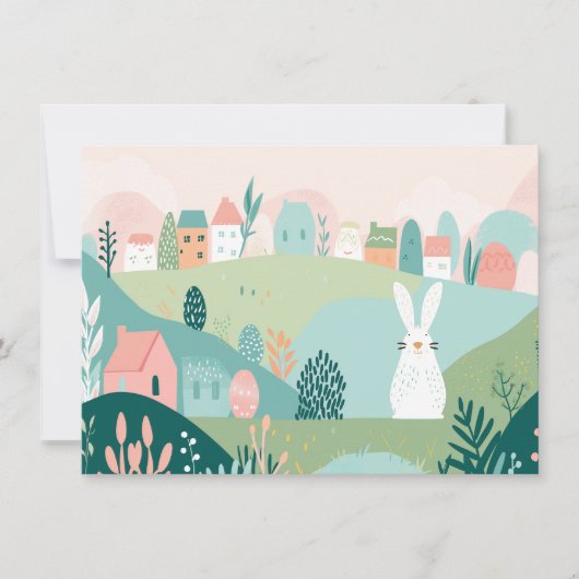 ビジネスモダンハッピーイースターバ芸術的ニー シーズンカード (正面)