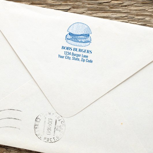 ビジネスモダンバーガーのカスタム住所 セルフインキングスタンプ