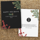 ビジネスモダンパイン企業のコーンのクリスマスカード