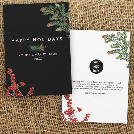 ビジネスモダンパイン企業のコーンのクリスマスカード