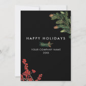 ビジネスモダンパイン企業のコーンのクリスマスカード (正面)