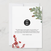 ビジネスモダンパイン企業のコーンのクリスマスカード (裏面)