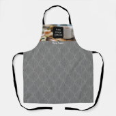 ビジネスモダンパターンのフォトグレー エプロン (正面)