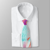 ビジネスモダンパターンAbstracブルーピンク ネクタイ (タイ)