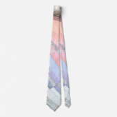 ビジネスモダンパターンAbstracブルーピンク ネクタイ (正面)