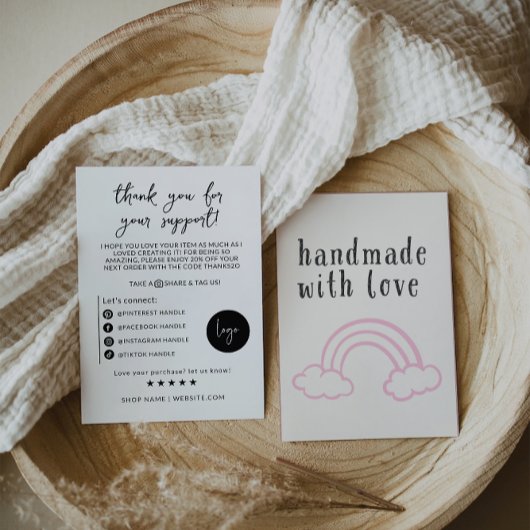 ビジネスモダンパッケージ挿入カード サンキューカード