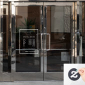 ビジネスモダンパーソナライズされたロゴの営業時間 ウィンドウサイン (オフィスドア)