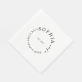 ビジネスモダンパーソナライズされたロゴカクテル スタンダードランチョンナプキン (角)