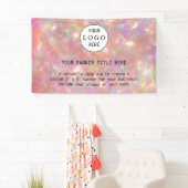 ビジネスモダンフェミニン赤面ピカスタムンクロゴBa 横断幕 (インサイチュ)