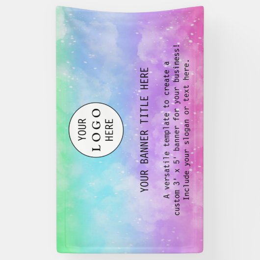 ビジネスモダンフェミニン赤面ピンクカスタムのロゴ 横断幕 (縦)