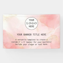 ビジネスモダンフェミニン赤面ピンクカスタムのロゴ