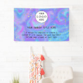 ビジネスモダンフェミニン赤面ピンクカスタムのロゴ 横断幕 (インサイチュ)