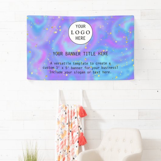 ビジネスモダンフェミニン赤面ピンクカスタムのロゴ 横断幕 (インサイチュ)