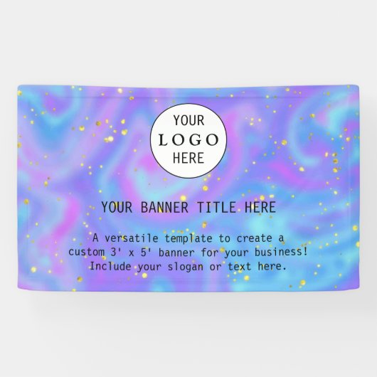 ビジネスモダンフェミニン赤面ピンクカスタムのロゴ 横断幕 (横)