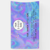 ビジネスモダンフェミニン赤面ピンクカスタムのロゴ 横断幕 (縦)