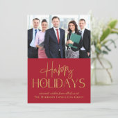 ビジネスモダンフォトレ企業のッドクリスマス シーズンカード (スタンド正面)