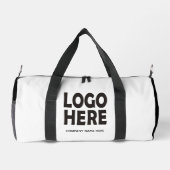 ビジネスモダンブラックカスタムロゴプロモーション ダッフルバッグ (裏面)