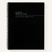 ビジネスモダンプロフェッショナル白黒 ノートブック (正面)