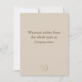 ビジネスモダンホリデーカードシンプルミニマリスト シーズンカード (裏面)