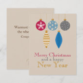 ビジネスモダンホリデーカードシンプルミニマリスト シーズンカード (正面/裏面)