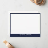 ビジネスモダンメンズブルーパーソナライズされたノートカード ノートカード (正面/裏面インサイチュ)