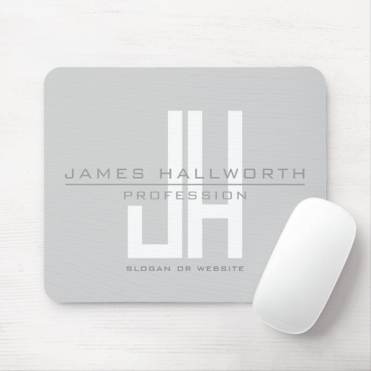 ビジネスモダンモノグラムの検索 | グレイ マウスパッド (マウス)