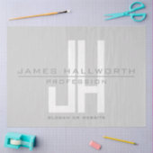 ビジネスモダンモノグラムの検索 | グレイ 薄葉紙 (クラフト)