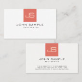 ビジネスモダンモノグラムエレガントテンプレート 名刺 (正面/裏面)