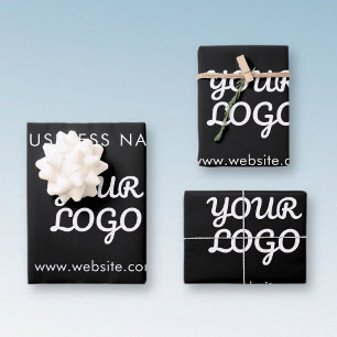 ビジネスモダンロゴと文字  編集可能な色 ラッピングペーパーシート