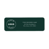 ビジネスモダンロゴのカスタム差出人住所 ラベル (正面)