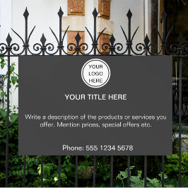 ビジネスモダンロゴのプロモ広告ーション文字 横断幕