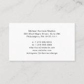 ビジネスモダンロゴのミニマリスト 予約カード (裏面)