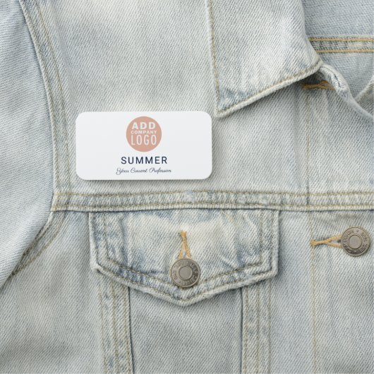 ビジネスモダンロゴのミニマルな同僚 名札 (インサイチュ)