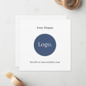 ビジネスモダンロゴの宣伝用ひな形 ノートカード (正面/裏面インサイチュ)