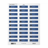 ビジネスモダンロゴの送付差出人住所 ラベル (フルシート)