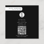 ビジネスモダンロゴの髪のサロン写真 スクエア名刺 (裏面)