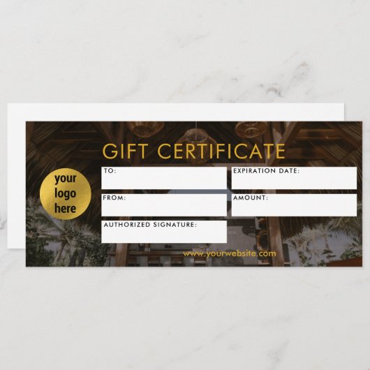 ビジネスモダンロゴギフト証明書写真 (正面/裏面)