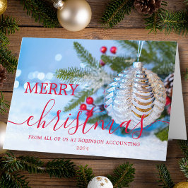 ビジネスモダンロゴクリスマス企業の シーズンカード