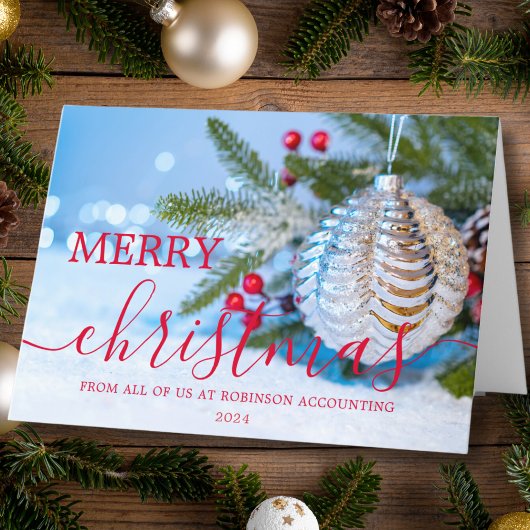 ビジネスモダンロゴクリスマス企業の シーズンカード