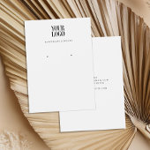 ビジネスモダンロゴジュエリーイヤリング表示カード