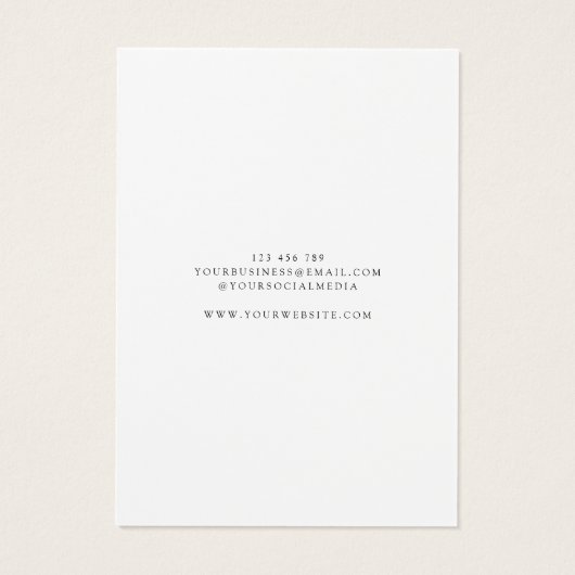 ビジネスモダンロゴジュエリーイヤリング表示カード (裏面)