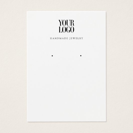 ビジネスモダンロゴジュエリーイヤリング表示カード (正面)