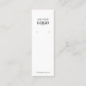 ビジネスモダンロゴジュエリーイヤリング表示カード コーリングカード (正面)