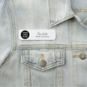 ビジネスモダンロゴスクリプト会社のリテールスタッフ 名札 (インサイチュ)