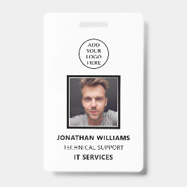 ビジネスモダンロゴスタッフ名ジョブタイトル写真ID バッジ