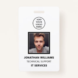 ビジネスモダンロゴスタッフ名ジョブタイトル写真ID バッジ