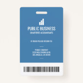 ビジネスモダンロゴスタッフ従業員ID バッジ (裏面)