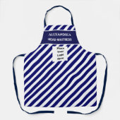 ビジネスモダンロゴストライプの幾何学的パターン エプロン (正面)